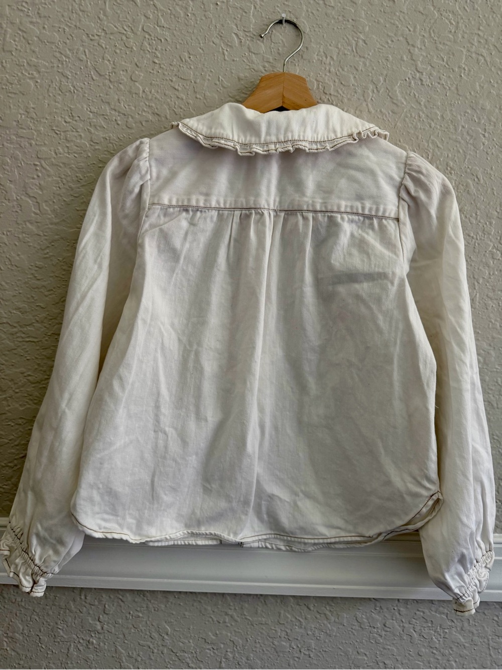 Pilcro Keira Denim Long-Sleeve Blouse by Anthropologie | Size: XS - Picture 6 of 10